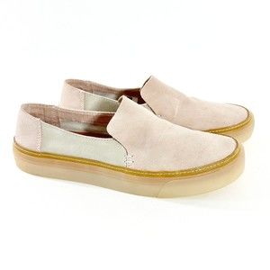 TOMS Slip-Ons Sneaker Shoe Flats Sz 9 Sunset Suede Casual Comfort Pink Tan Brown